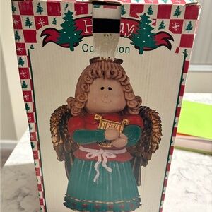 Holiday Angel Figurine with Gold Wings